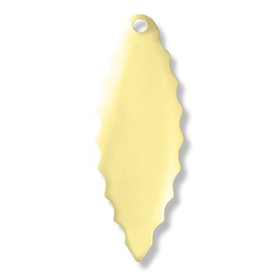 Serrated Blade 3-1 / 2 Sm Pol Brass Lacquered
